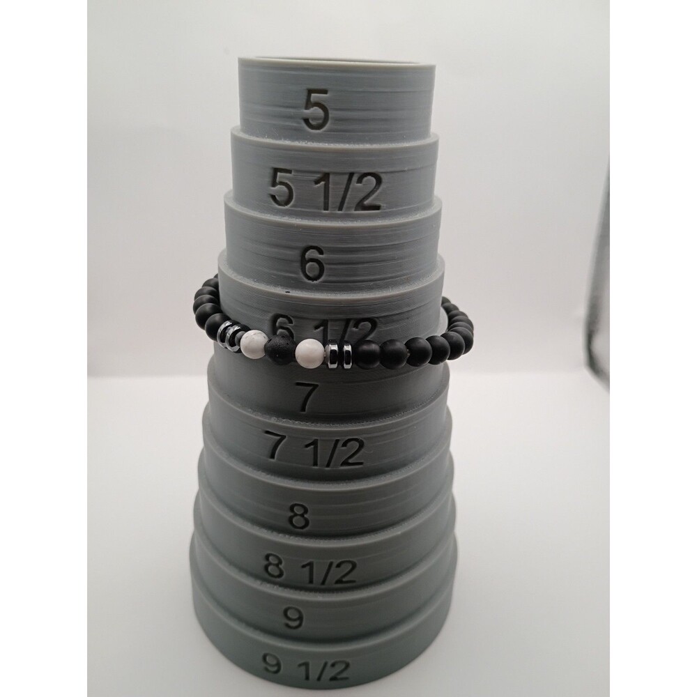 Mens Lot Of 4 Natural Stone Beaded Stretched Bracelets Size 6.5-7 Inches - Picture 2 of 5